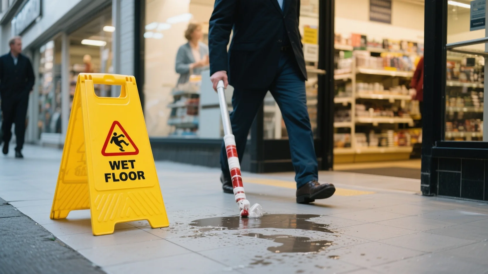 Slip-and-Fall Incidents at Retail Premises: Liability, Wet Floor Sign Requirements, and Customer Lawsuit Advice